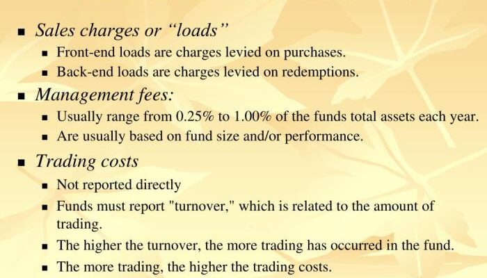 Mutual fund funds fees costs chapter ppt powerpoint presentation